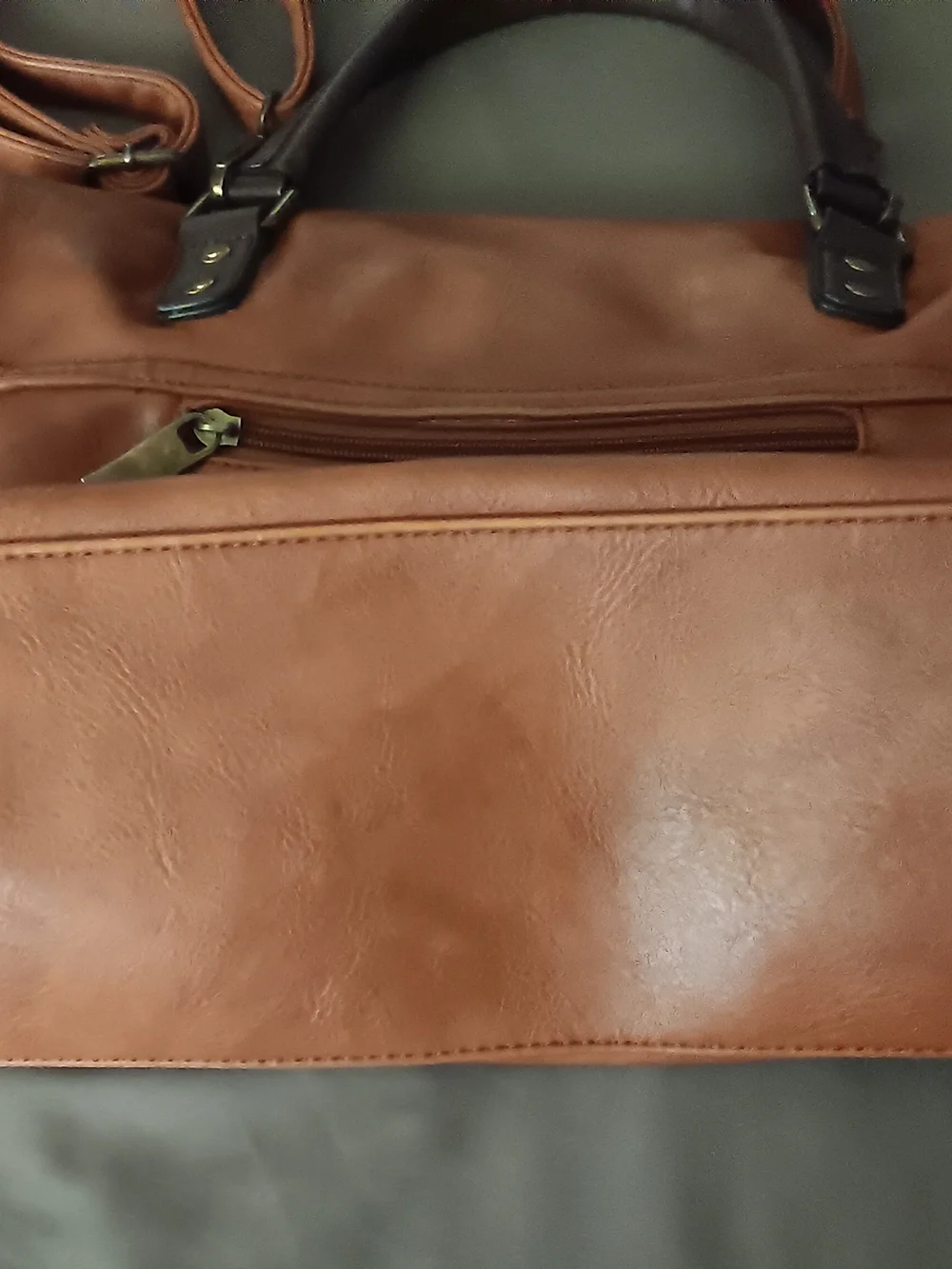 Brown Classic Studded Flap Satchel Boho Chic